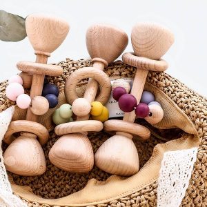 Hochet de dentition avec perles pour bébés