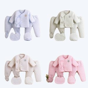 Ensemble vêtement en coton épais pour bébé
