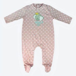 Barboteuse à manches longues Dumbo Rose pour Bébé