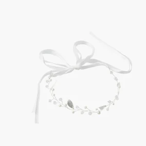 Couronne feuilles et perles d'imitation