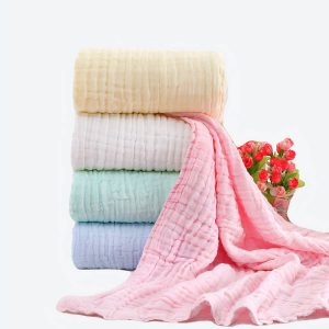 Couverture carrée en mousseline pour bébé