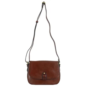 Tilleul - Sac porté travers à rabat Marron