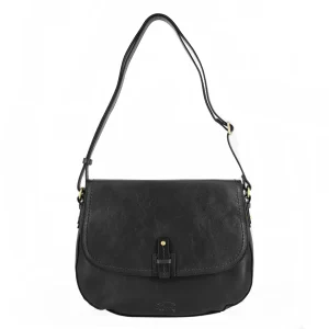 Tilleul - Sac porté travers à rabat Noir