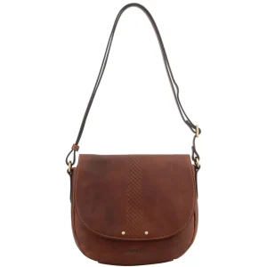 Valia - Sac porté travers à rabat Marron
