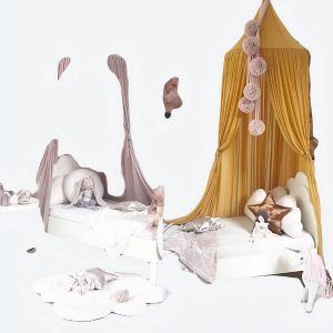 Rideau de literie en dentelle pour chambre de bébé