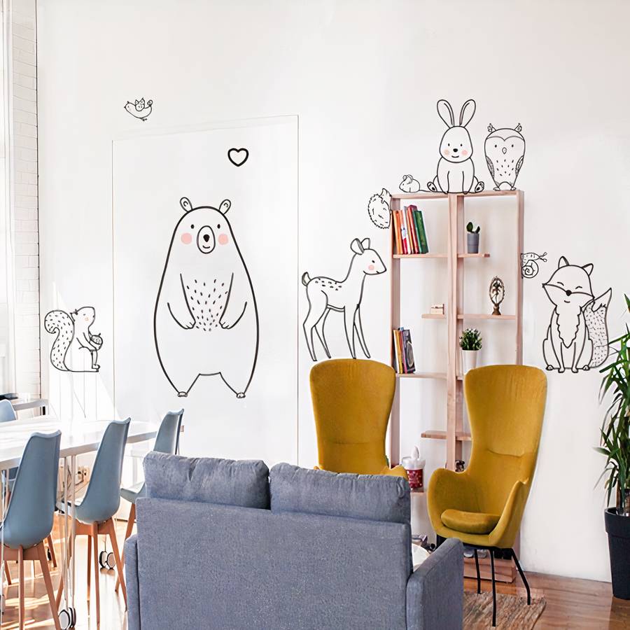 Autocollants muraux à motif dessin animé – Image 5