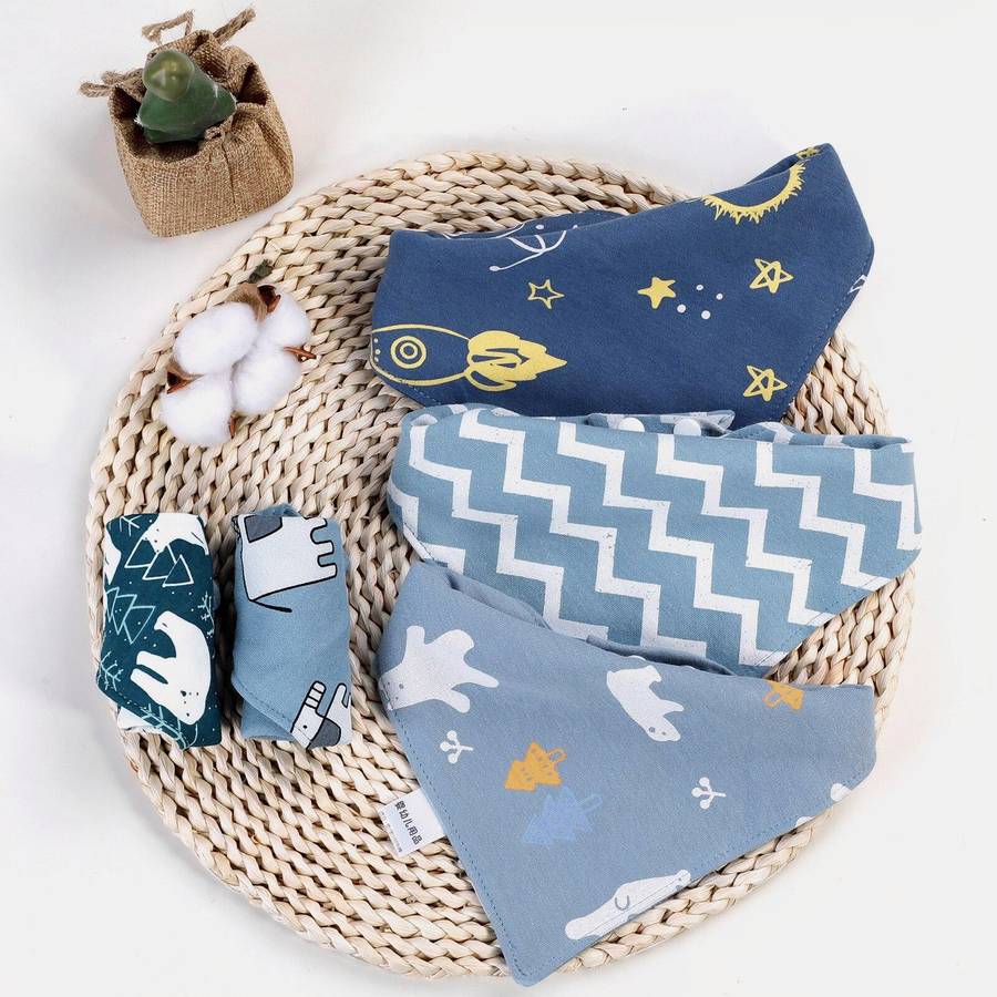 Bavoir bandana en coton – Image 4