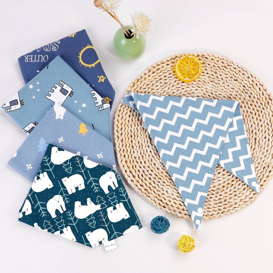 Bavoir bandana en coton – Image 5