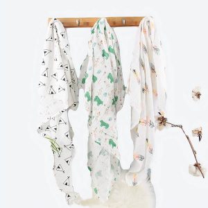 Couverture à langer en mousseline de bambou et coton pour bébé