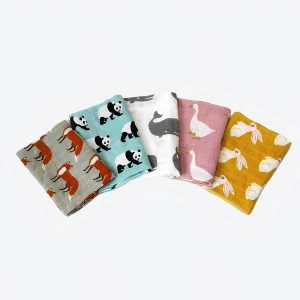 Couverture en mousseline de coton biologique pour nouveau-né