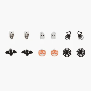 Set de 6 paires de puces d'oreilles Halloween