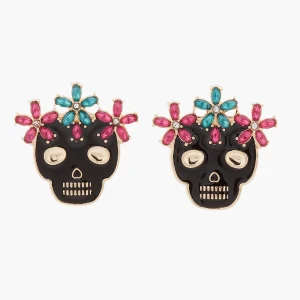 Boucles d'oreilles tête de Calavera Halloween
