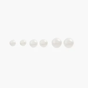 Set de 3 puces d'oreilles perles - argent garanti 925