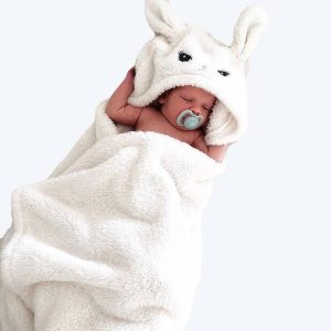Couverture de réception en peluche pour nouveau-né
