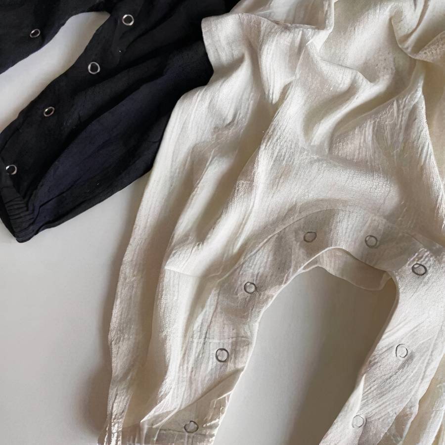 Barboteuse en lin pour bébé – Image 3