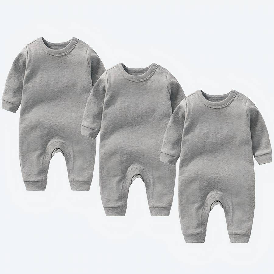 Barboteuse en coton doux à manche longue – Image 2