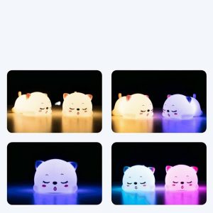 Lampe LED colorée en silicone avec capteur tactile