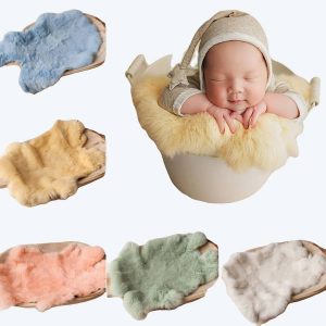 Couvertures en fourrure de lapin pour bébé