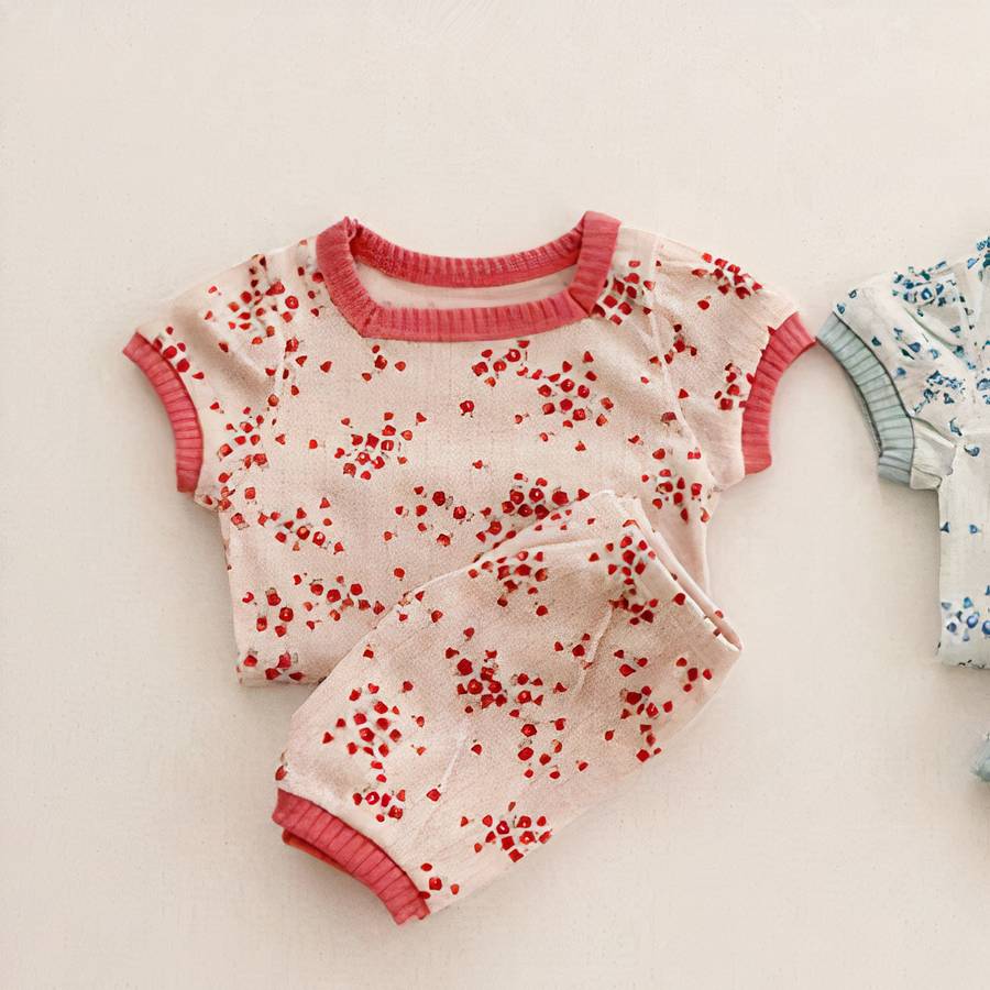 Pyjama à fleurs en 2 pièces pour bébé – Image 5