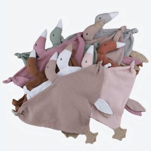 Doudou bébé canard mignon en coton pour filles et garçons