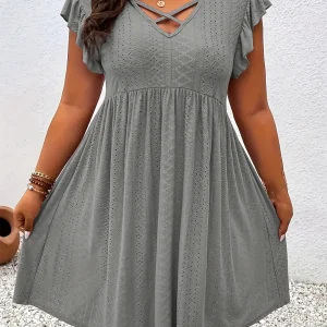 Mini robe décontractée à manches courtes – Parfaite pour les journées chaudes