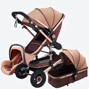 Poussette trio 3 en 1 pour bébé pliable