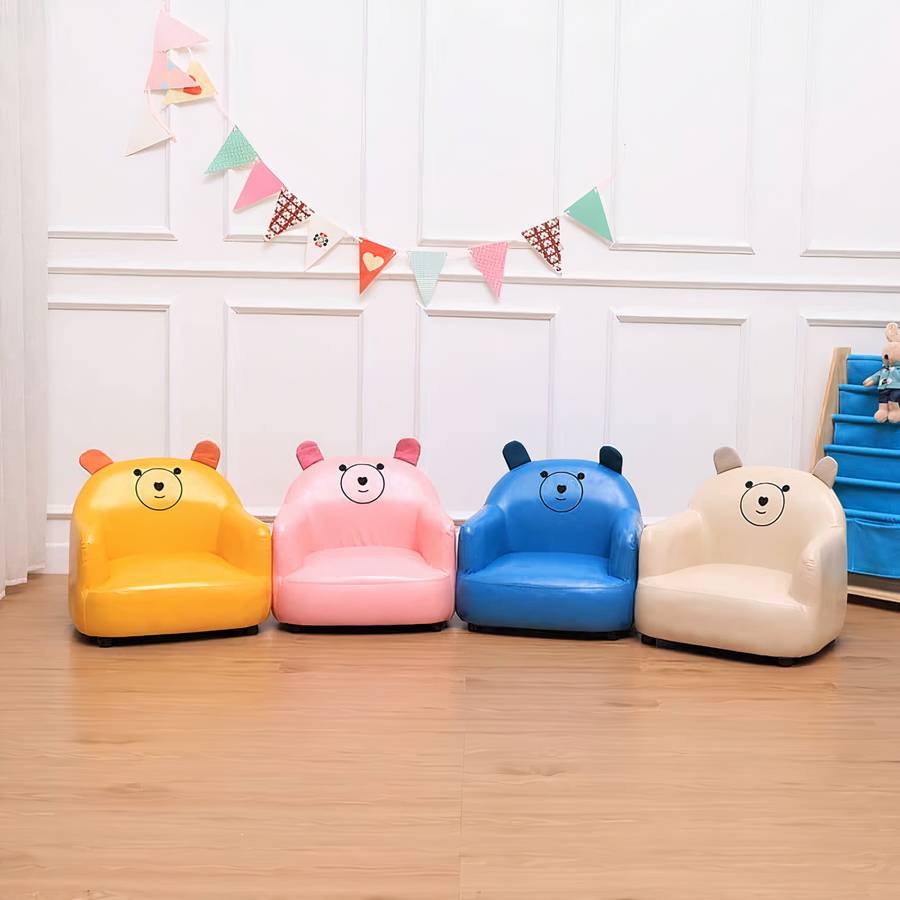 Mini canapé doux motif ours pour bébé – Image 3