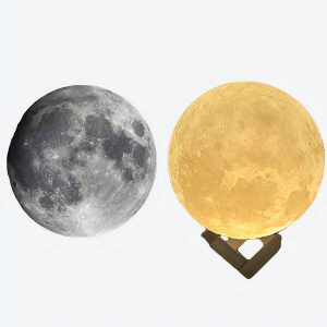 Veilleuses LED à motif lune 3D pour bébé