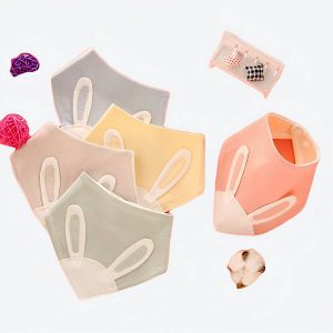 Bavoirs pour bébé en forme de triangle 100% coton