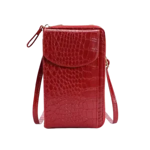 Sacoche Chic pour Téléphone à Motifs Crocodile
