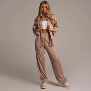 Ensemble Satin Femme – Haut avec Pantalon