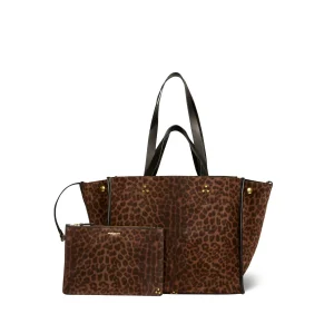 Léon M Croûte Velours Imprimé Léopard Naturel