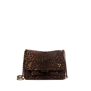 Lulu M Croûte Velours Imprimé Léopard Naturel