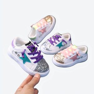 Basket souple à paillettes pour bébés