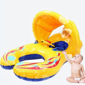 Bouée pour bébé gonflable avec ombrelle