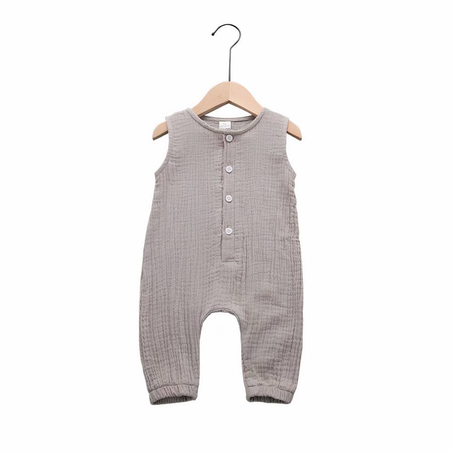 Barboteuse combinaison en mousseline pour bébé – Image 3