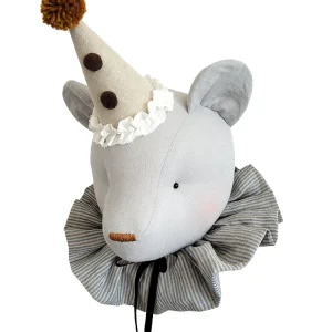 Ours Trophée mural gris clair