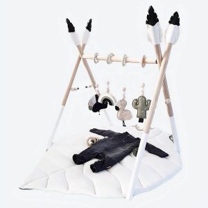 Tapis de sol en coton en forme de belle feuille pour bébé