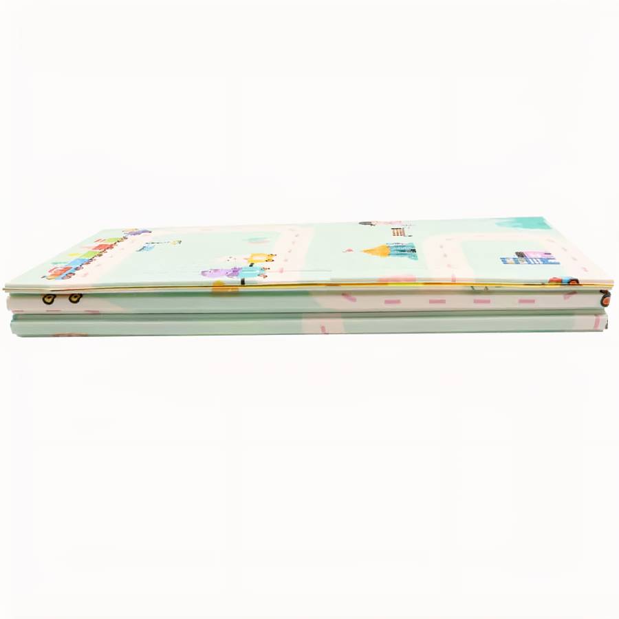 Tapis de jeu castor pliable et double face avec circuit pour bébé – Image 3