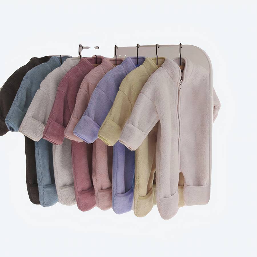 Barboteuse en molleton doux pour nouveau-né fille et garçon – Image 2