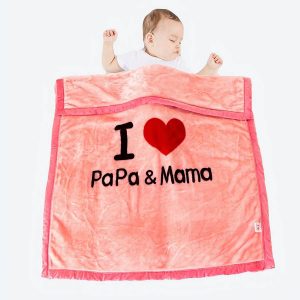 Couverture Papa maman pour bébé