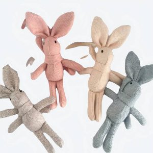 Doudou lapin vintage pour bébé