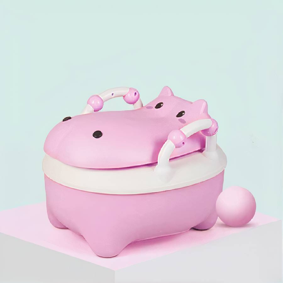 Pot de toilette motif hippopotame pour bébé – Image 3