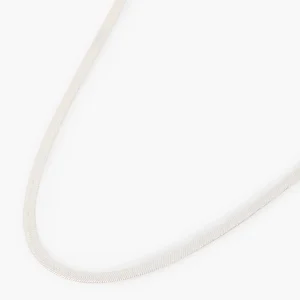 Collier chaine miroir argenté