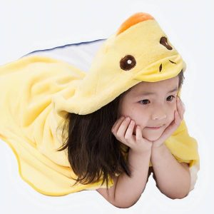 Cape de bain pour bébé avec capuche en tête de canard