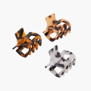 Set de 3 petites pinces crabes rectangulaires