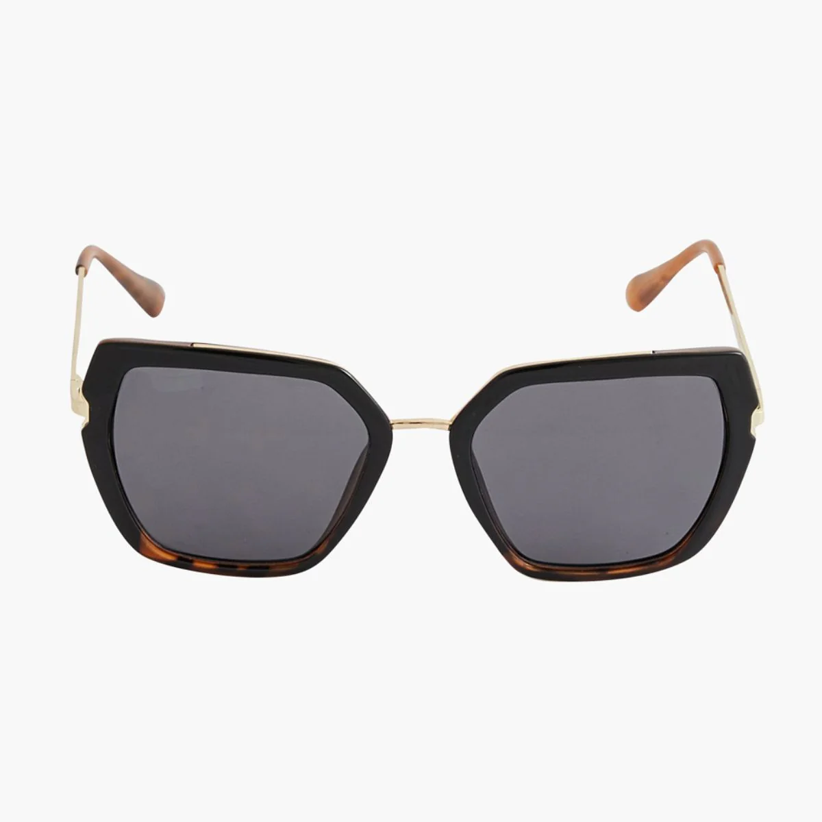 Lunettes de soleil noires forme carrée – Image 2