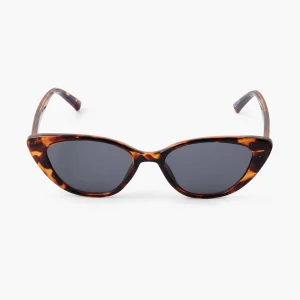 Lunettes de soleil écaille marron forme papillon