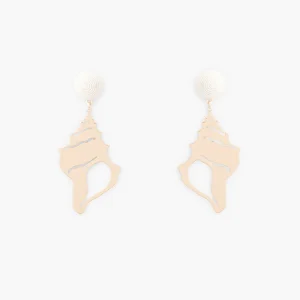 Boucles d'oreilles coquillages dorés
