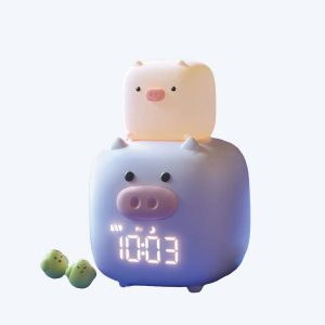 Veilleuse avec horloge numérique et alarme pour bébé